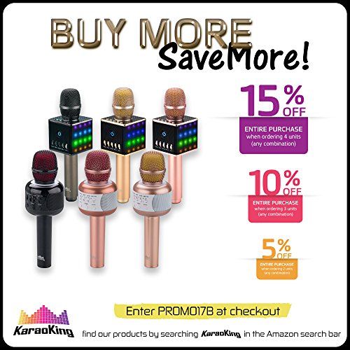 Karaoke-Microphone-H8-20-with-Smartphone-holder-and-LED-Lights-Wireless-Portable-Speaker-Bluetooth-Machine-for-Easy-Connection-to-iPhone-and-Android-The-Perfect-Home-KTV-Karaoke-Singing-Dark-Gray