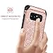 Galaxy Note 8 Case, BENTOBEN Bling Glitter Samsung Note 8 Case 2 in 1 Slim Hybrid TPU Bumper Hard PC Cover Coat Sparkly Shiny Cute Faux Leather with Metal Kickstand for Samsung Galaxy Note8 Rose Gold