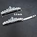 Luxxii - Clear Fancy Rhinestone Crystal Hair Barrette Clip Hair Pin (Pack 2, Silver Tone_C)