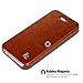 iPhone SE Case, Jisoncase iPhone SE 5S 5 Leather Case Cover Book Folio Style Magnetic Flip Case for Apple iPhone SE/iPhone 5S 5- Brown (JS-ISE-01M20)