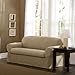 Maytex Piped Suede 2-Piece Slipcover Sofa, Flax