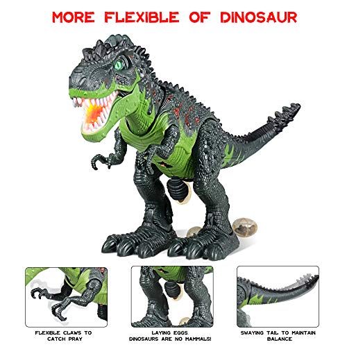 Remote Control Dinosaur Toys for Kids 57, WQ Electronic Walking Robot Dinosaur, Roar Sounds