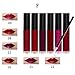 Spdoo 6 Pcs Waterproof Matte Liquid Lip Gloss Lipstick + Lip Brushes