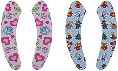 saounisi Toilet Seat Cover Washable, Adult Pad Cushion Cloth Fabric Soft Warm Fuzzy Decorations Stickers Reusable 2 Pack