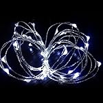 Battery Powered Lights, 2 Packs 7ft (2M) 20 LED Copper Wire Starry String Lights Battery Operated for Decorative Halloween Christmas Holiday Wedding Party Garden Patio