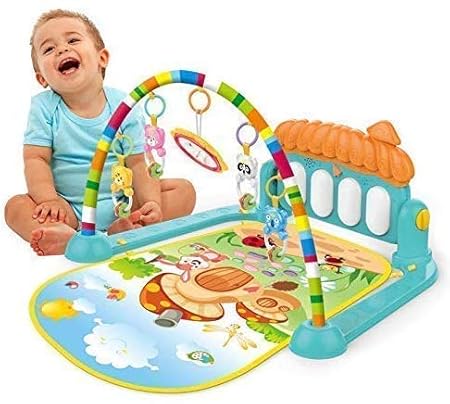 Golden Ocean Latest Babys Piano Gym Kick and Play Multi-Function ABS High Grade Plastic Piano Baby Gym and Fitness Rack with Hanging Rattles, Music & Light.(up to 2 Year)