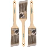 Pro Grade Paint Brushes, 2 Inch Angled Paint Brush, Trim &amp; Walls, 3 Pack | Cutting-in &amp; detail work | Furniture, cabinets &amp; doors | Interior &amp; exterior | Latex &amp; oil-based | Medium stiff bristles