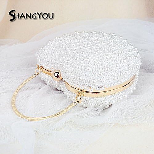 FYios Heart shaped pearl bag evening dress Qipao Bao Yuan Yuan satchel banquet handbag