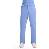 Cherokee Mens Scrub Pants with Cargo Pockets, Two-Way Stretch Modern fit Button Closure with Inside Drawstring Pants - WW140