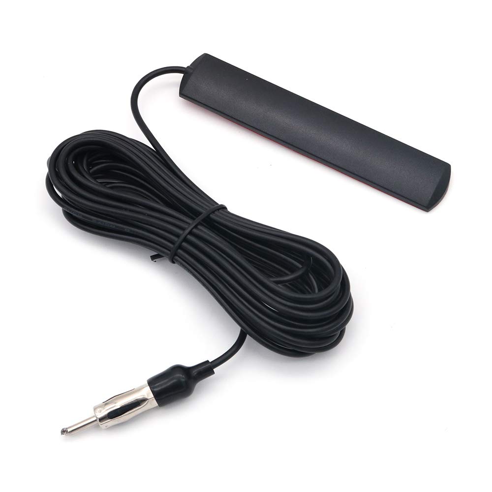 DollaTek ANT-309 car radio antenna car universal FM radio antenna patch black antenna signal amplifier 85-112MHZ 5M cable