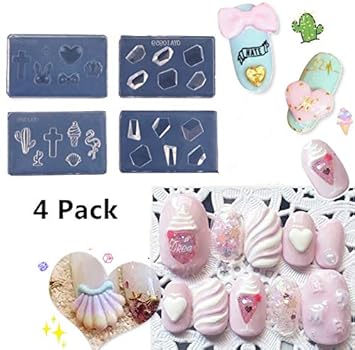 Amazon Com Chinatera 6 Style 3d Silicone Nail Art Decortive