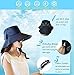 Womens Wide Brim Summer Sun Flap Bill Cap Cotton Hat Neck Cover UPF 50+ Beige