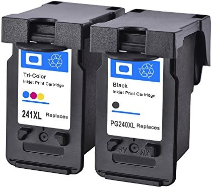 Remanufactured Canon PG-240 PG-240XL Black &amp;CL-240 CL-241 Color Ink Cartridges Compatible to MG3620, MG3520, MG4220,MG3220 and MG2220 2 Pack