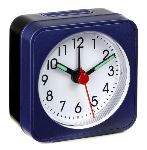 Travel clock with Sweep clockword LA PALMA 60.1019.06 blue