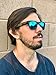 SAVAGE original bamboo wayfarer polarized sunglasses - handmade! (Black Engraved Frame, Blue Mirror Lens)