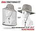 USHAKE Head Net Hat, Safari Hat Sun Hat Bucket Hat with Hidden Net Mesh Khaki