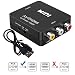 TraderPlus RCA to HDMI Converter Adapter 3 RCA AV CVBS Composite Video to 1080p and 720p HDTV with USB Charge Cable for PC Laptop Xbox PS4 PS3 TV STB VHS VCR Camera DVD - Black primary