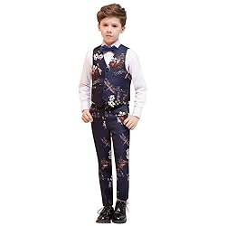 Marvelous World Boys' 5-Piece Formal Vest Suit