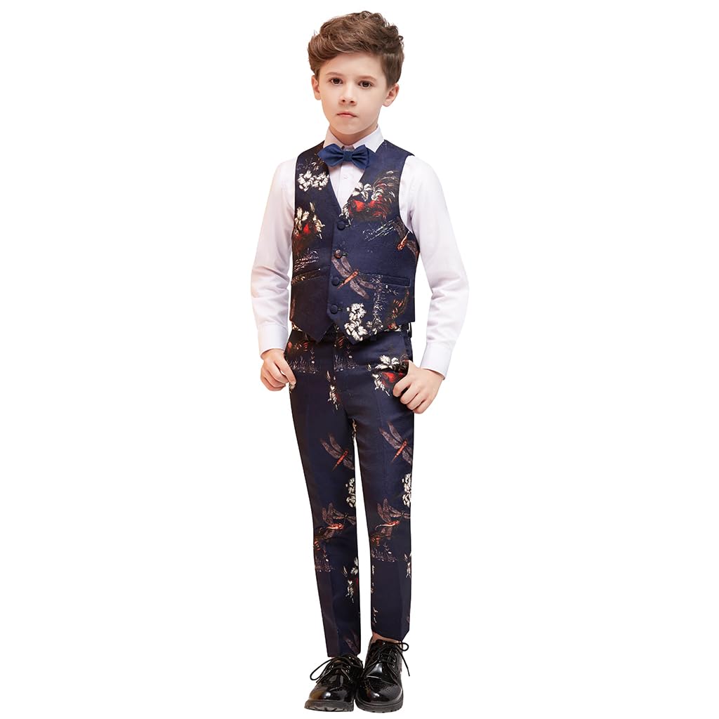 Marvelous World Boys' 5-Piece Formal Vest Suit