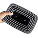 Maredash 34OZ Meal Prep Containers,Food Storage Container with Sealed Black Lid and Fork Spoon,Lunch Box, Foldable Meal Peparation Container, Microwave,Refrigerator and Dishwasher
