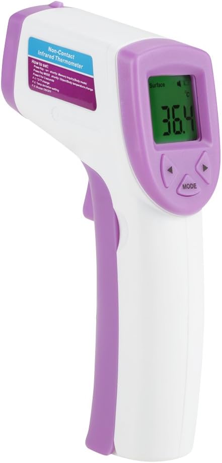 Non-Contact Digital Thermometer, Portable IR Infrared Thermometer Forehead Body Temperature Meter LCD Temperature