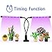 Lovebay Timing Function Dual Head Grow Light 36LED 5 Dimmable Levels Grow Lamp Bulbs with Adjustable 360 Degree Gooseneck for Indoor Plants Hydroponics Greenhouse Gardening [2019 Upgraded]