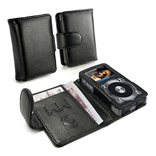 Tuff-Luv Faux Leather Case Cover for Fiio X3 (2nd Gen) Mp3 (Inc. Screen Protector) - Black
