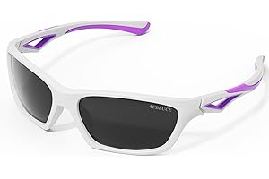 ACBLUCE Kids Sunglasses TPEE Unbreakable Polarized Sports Glasses with Adjustable Strap For Boys Girls Age 3-7