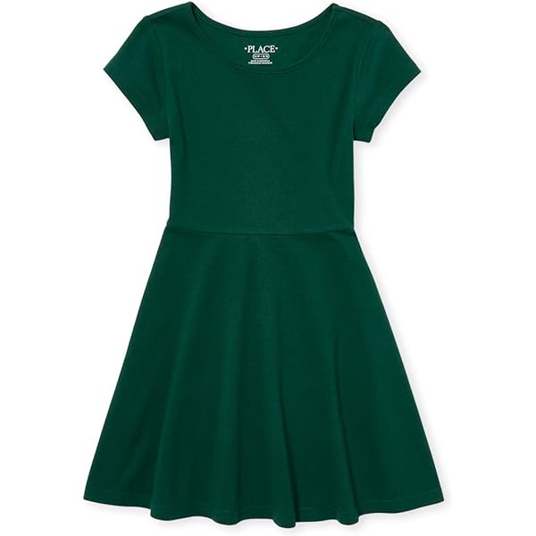 Amazon.com: The Children's Place Big Girl's Solid Long Sleeve Pleated Knit Dress  Dress, Tidal, XL (14): Clothing, Shoes & Jewelry