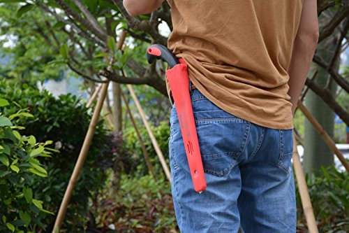 Scie de taille, Scie à main à lame incurvée de 11 po avec ergonomie antidérapante et santé professionnelle pour l\'élagage des arbres, le camping, la chasse, la boîte à outils et plus encore