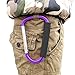 Shells Magic Purple Color Extra-large D-Shape Super-handy Snap Hook Hanger Bags Holder Carrier Mommy Hook Carry Handle With Soft Foam Grip (Purple)