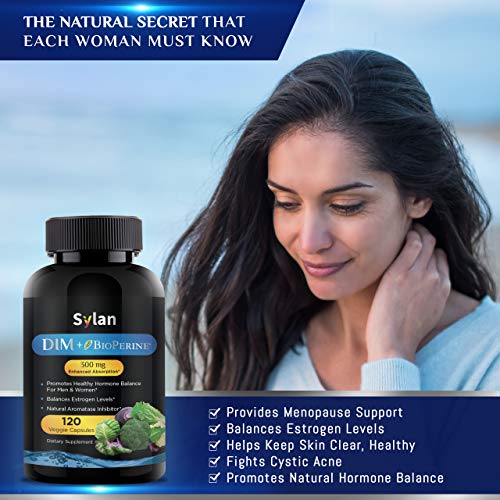 DIM Supplement 300mg Diindolylmethane Plus BioPerine 120 Caps for