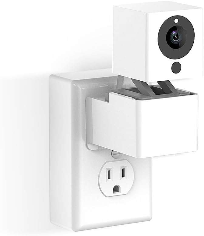 Outlet Wall Mount Hanger Stand for Wyze Camera and iSmartAlarm Spot Camera, Space-Saving for Your Wyze Camera and Wyzecam V2 Without Messy Wires