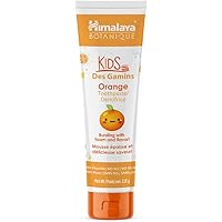 Himalaya Botanique Kids Toothpaste, Herbal, Orange Flavor, Bright Smiles, Fluoride-Free, Gentle, No Artificial Flavors or Col