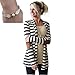 Gillberry Women Cotton Casual Long Sleeve Jacket Striped Coat Cardigans Outwear