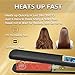 Gloridea Titanium Flat Iron, Professional Hair Straightener Heat up fast, Adjustable Temperature 170-450 ℉ for all Hair Types, 1 Inch Black Straightening Iron with Digital LCD Display Dual Voltagethumb 2