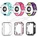 UMTELE Soft Silicone Replacement Band Sport Strap with Ventilation Holes for Apple Watch Nike+, Series 2, Series 1, Sport, Edition, 3 Pack