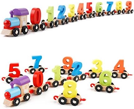 Lakshya Boy39;s Girl39;s Wooden Digital Train Blocks Toy Set
