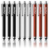Sty-HD Bundle of 9 Stylus in Swiss Bankers Red, Black, and Silver - Capacitive Stylus Touch Screen Cellphone Tablet Pen for iPhone 6 6+ 6 plus 5s 5 4 4s 3 3Gs iPod Touch iPad 2 3 4 Mini Air Motorola Xoom, Samsung Galaxy S5 S4 S3 Note 3 4 5, Nook Color Droid Bionic Google Nexus 5 in StyHD Retail Packaging (Strictly Business)