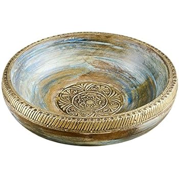 Rusticity Wood Decorative Bowl/Serving Bowl/Key Bowl/Rustic Fruit Bowl | Mango Wood | Premium Quality | Handmade | (10 inch)