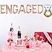 Engaged Balloons Rose Gold Engagement Party Banner Bride To Be/We are Engaged/Bridal Shower/Just Married/Bachelorette/Miss to Mrs/Diamond Ring Themed Happy Anniversary Party Supplies Decorations