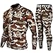 JustOneStyle Skin Tight Compression Base Layer Long Sleeve Under Shirt & Pants Camo Pattern Set