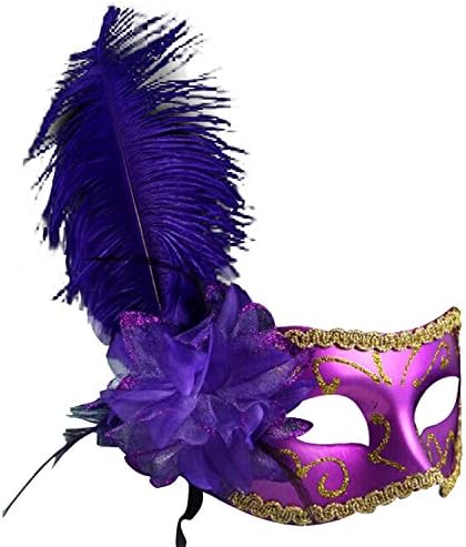 Clearbridal Sexy Sequins Venetian Feather Ball Masquerade Mask Halloween Party Masks MJ024PL