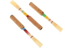 DILWE 4Pcs Oboe Medium Soft Oboe Reeds Handmade Oboe Red Cork Wind Instrument Parts with Plastic Storage Box