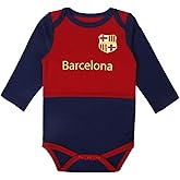 IDONEKER Newborn Barcelona Onesie Boys Girls Short And Long-Sleeve Baby Clothing | Unique Infant Team Soccer Bodysuits