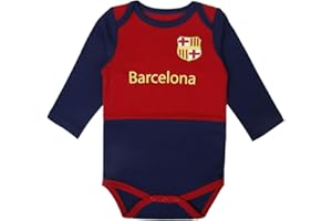 IDONEKER Newborn Barcelona Onesie Boys Girls Short And Long-Sleeve Baby Clothing | Unique Infant Team Soccer Bodysuits