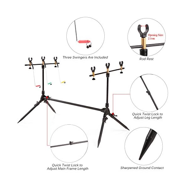 Lixada-Adjustable-Retractable-Carp-Fishing-Rod-Pod-Stand-Holder-Fishing-Pole-Pod-Stand-Fishing-Tackle-Fishing-Accessory Lixada-Adjustable-Retractable-Carp-Fishing-Rod-Pod-Stand-Holder-Fishing-Pole-Pod-Stand-Fishing-Tackle-Fishing-Accessory