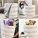 TIMEYARD Small Woven Cotton Rope Plant Basket for 8in Flower Pot Floor Indoor Planters, 10” x 9” Storage Basket Organizer Modern Home Décor