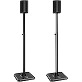Perlegear Speaker Stands Compatible with Sonos Era 100, One, One SL, Play:1, 32”-43” Height Adjustable Floor Speaker Stand, Surround Sound Speaker Stand with Cable Management up to 13.2 lbs, PGSS13