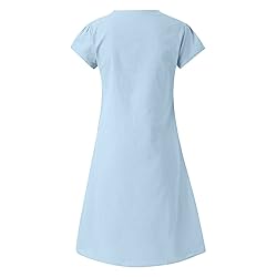 Daily Deals Women's Summer Cotton Linen Dress Loose